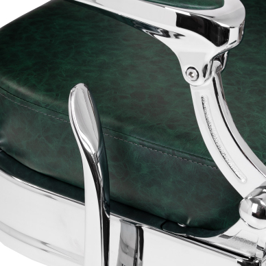 Barber krēsls Barber Chair President Green Chrome 8