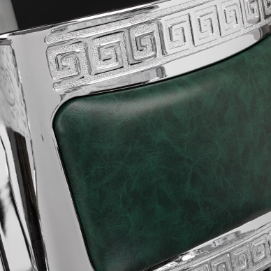 Barber krēsls Barber Chair President Green Chrome 9