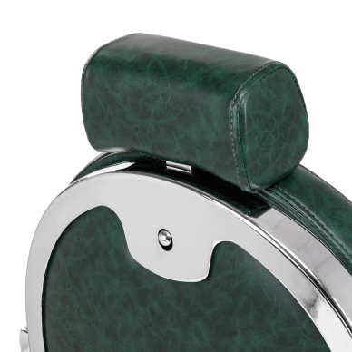 Barber krēsls Barber Chair President Green Chrome 14