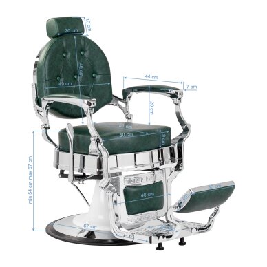 Parturituoli Barber Chair President Green Chrome 16 Parturituoli Barber Chair President Green Chrome 16