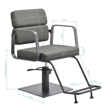 Стул парикмахера Gabbiano Porto Grey 8