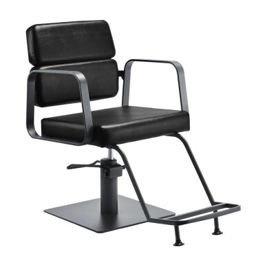 Barber chair Gabbiano Porto Gray and Black