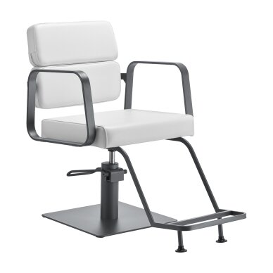 Barber chair Gabbiano Porto Grey and White