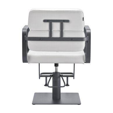 Barber chair Gabbiano Porto Grey and White 3