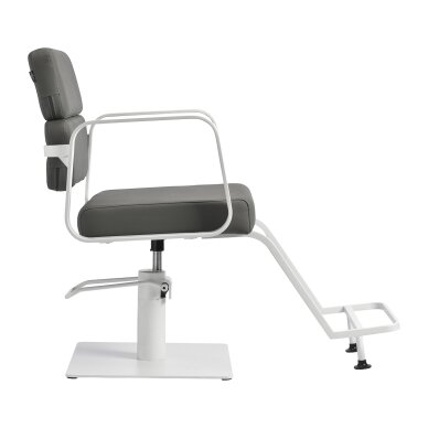 Barber chair Gabbiano Porto White and Gray 3