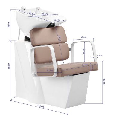 Parturi-tiskiallas Gabbiano Porto valkoinen ja beige 9
