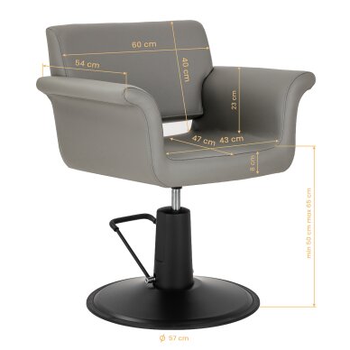 Стул парикмахера Gabbiano Lucca Grey 8