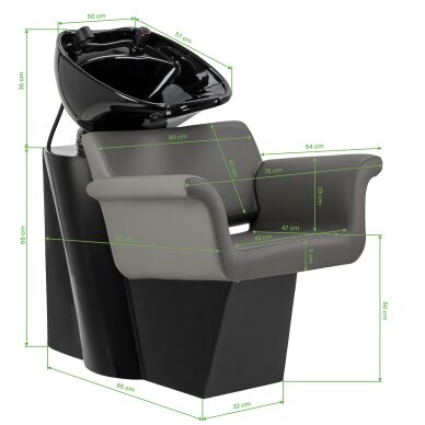 Barber izlietne Gabbiano Lucca pelēka 11 Barber izlietne Gabbiano Lucca pelēka 11