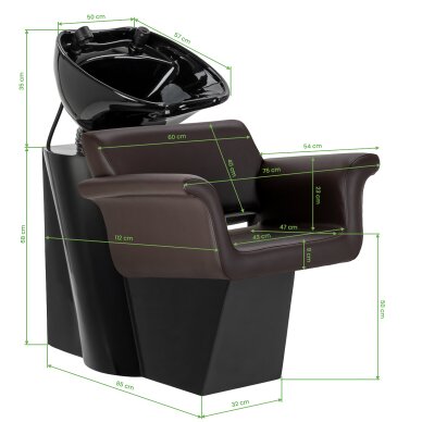 Barber izlietne Gabbiano Lucca brūna 11 Barber izlietne Gabbiano Lucca brūna 11