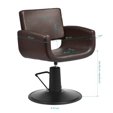 Barber chair Gabbiano Mataro Brown 7 Barber chair Gabbiano Mataro Brown 7
