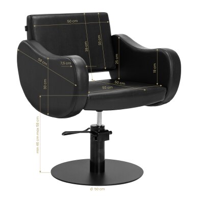 Парикмахерское кресло Gabbiano Seville Black 8