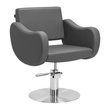 Friseurstuhl Gabbiano Seville Grau und Silber