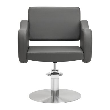 Friseurstuhl Gabbiano Seville Grau und Silber 1