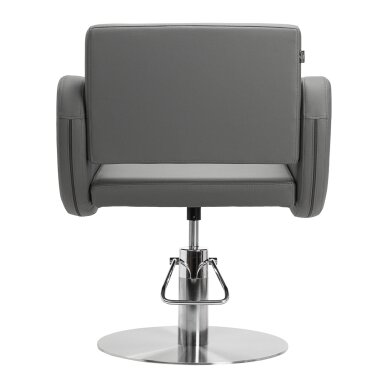 Friseurstuhl Gabbiano Seville Grau und Silber 3