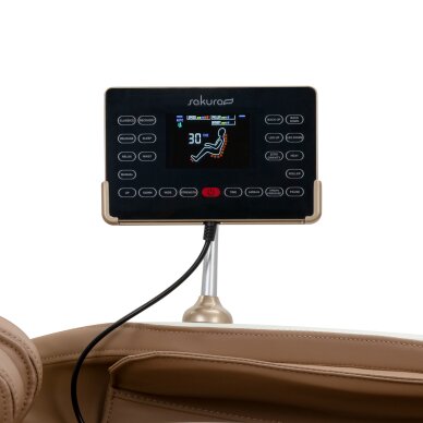 Masāžas krēsls Sakura Luxury 808 balts un bēšs 10 Masāžas krēsls Sakura Luxury 808 balts un bēšs 10