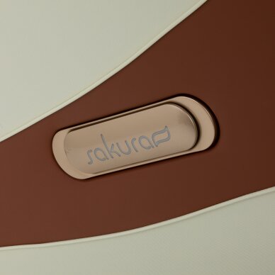 Masāžas krēsls Sakura Luxury 808 balts un bēšs 17