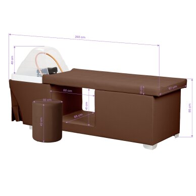 Plaukų plovimo gultas su Head SPA funkcija Gabbiano Maldives Brown 19 Plaukų plovimo gultas su Head SPA funkcija Gabbiano Maldives Brown 19