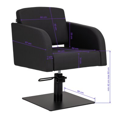 Fotel fryzjerski Gabbiano Elda Black 8