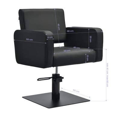 Barber chair Gabbiano Bilbao Black 6