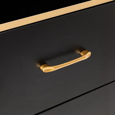 Шкаф для парикмахерской Gabbiano Totem, черно-золотой 9 Шкаф для парикмахерской Gabbiano Totem, черно-золотой 9