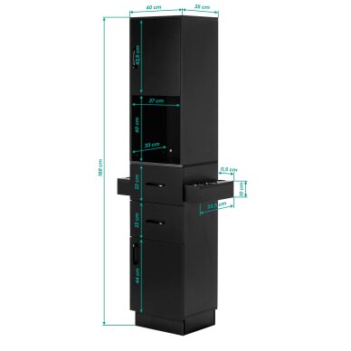 Барбершоп-шкаф Gabbiano Totem черный 11