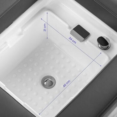 Łóżko do mycia włosów z funkcją Head SPA Gabbiano Bali Grey 12 Łóżko do mycia włosów z funkcją Head SPA Gabbiano Bali Grey 12