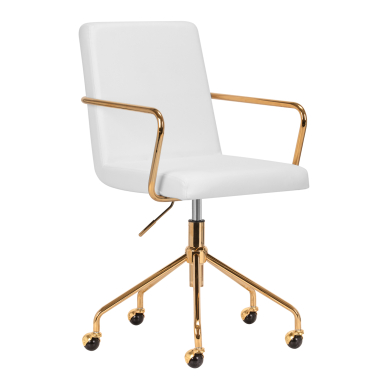 Office chair with wheels QS-OF211G Gold Cream Grey