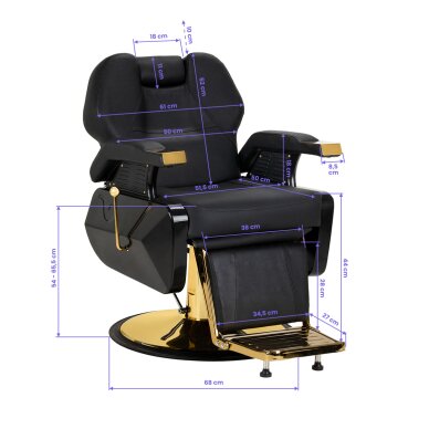 Hair System barber chair New York gold black 11 Hair System barber chair New York gold black 11
