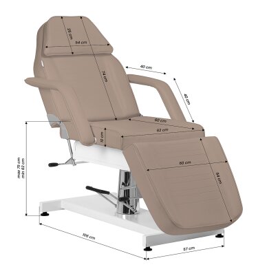 Kosmetoloģijas krēsls Sillon V2 210 brūns 17