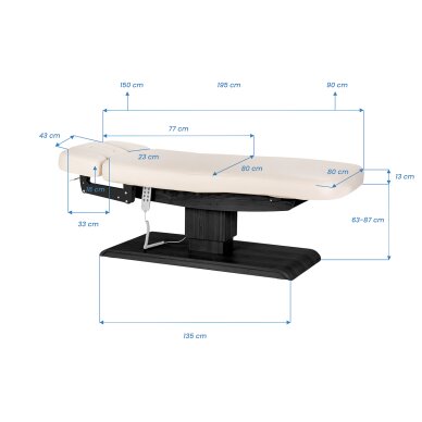 Cosmetic SPA bed Sillon Relax cream and black 19