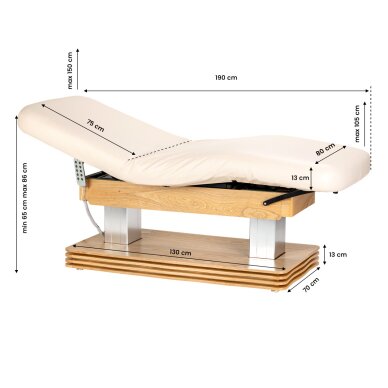 Cosmetic SPA bed Sillon Comfort cream and brown 20