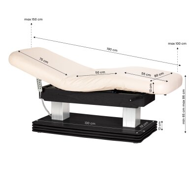 Cosmetic SPA bed Sillon Comfort cream and black 17 Cosmetic SPA bed Sillon Comfort cream and black 17