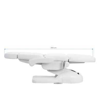 Elektryczny fotel kosmetyczny Azzurro Lux 3m biały 13