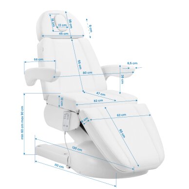 Electric cosmetology chair with heating function Azzurro Lux 3M 14 Electric cosmetology chair with heating function Azzurro Lux 3M 14