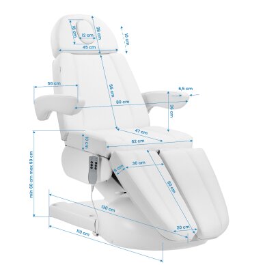 Sähköinen meikkituoli Azzurro Lux Pedi 3M valkoinen 18 Sähköinen meikkituoli Azzurro Lux Pedi 3M valkoinen 18