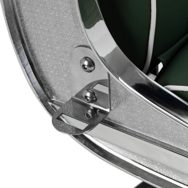 Barber chair Gabbiano Visionerio Green and Chrome 7
