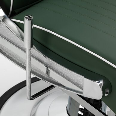 Barber chair Gabbiano Visionerio Green and Chrome 9