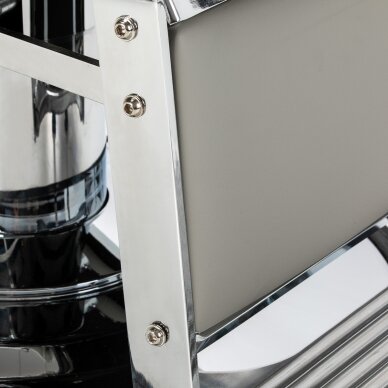 Fotel fryzjerski Gabbiano Visionerio Szary i chromowany 10 Fotel fryzjerski Gabbiano Visionerio Szary i chromowany 10