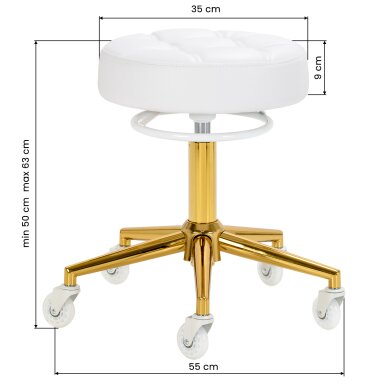 Kosmeetiku meistri tool Gabbiano D054G kuldne ja valge 5