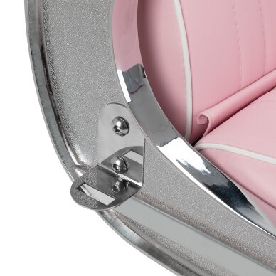 Barber chair Gabbiano Visionerio Pink and Chrome 12