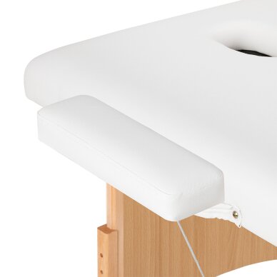 Folding wooden massage table BALANCE 2 190x70 White 8