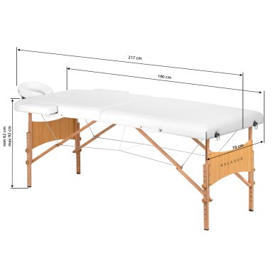 Folding wooden massage table BALANCE 2 190x70 White 16 Folding wooden massage table BALANCE 2 190x70 White 16