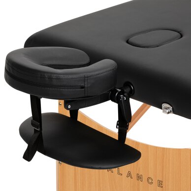 Folding wooden massage table BALANCE 3 Black 190x70 3