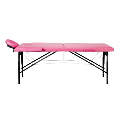 Folding wooden massage table BALANCE 2 Pink and Black 1