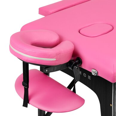 Folding wooden massage table BALANCE 2 Pink and Black 2 Folding wooden massage table BALANCE 2 Pink and Black 2