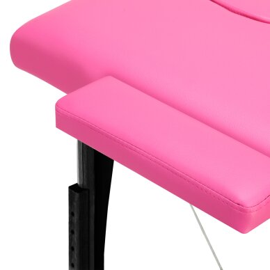 Folding wooden massage table BALANCE 2 Pink and Black 5