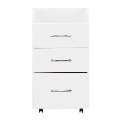 Косметическая тележка с ящиками, комбинированная, белая. 2