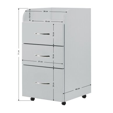 Косметическая тележка с ящиками Activeshop Combi Grey 5 Косметическая тележка с ящиками Activeshop Combi Grey 5
