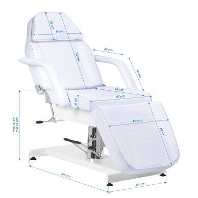Kosmetologin tuoli Sillon hydraulic v2 210 cold white 17