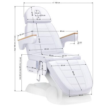 Elektriskais kosmetoloģijas krēsls SILLON Lux 3 motors cold white 16